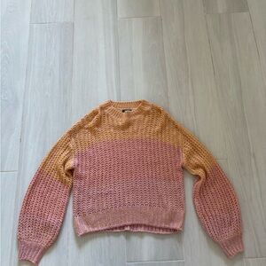 Wild Fable Pink and Orange Knit Sweater
